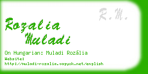 rozalia muladi business card