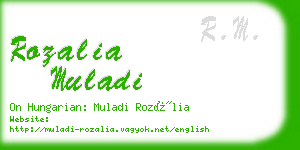 rozalia muladi business card